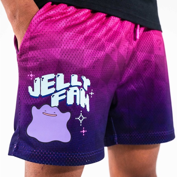 Overtime Elite Pokémon Ditto Shorts Boys Medium Girls Jelly Fam Basketball - Picture 8 of 9